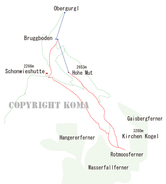 オーバーグルグルからホーエ・ムートのマップ