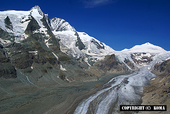 グロースグロックナーとパステルツェ氷河の写真
