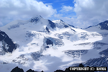 チロル最高峰のヴィルトシュピッツェの写真