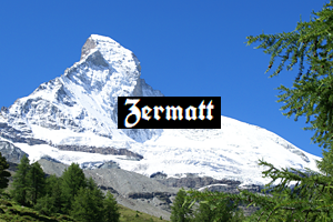 ツェルマットを代表する山マッターホルンの写真