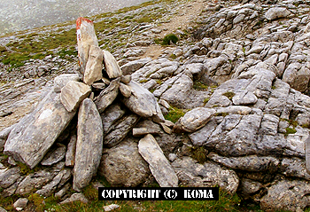 Dolomitmarmor（ドロマイト大理石=苦灰岩）の写真